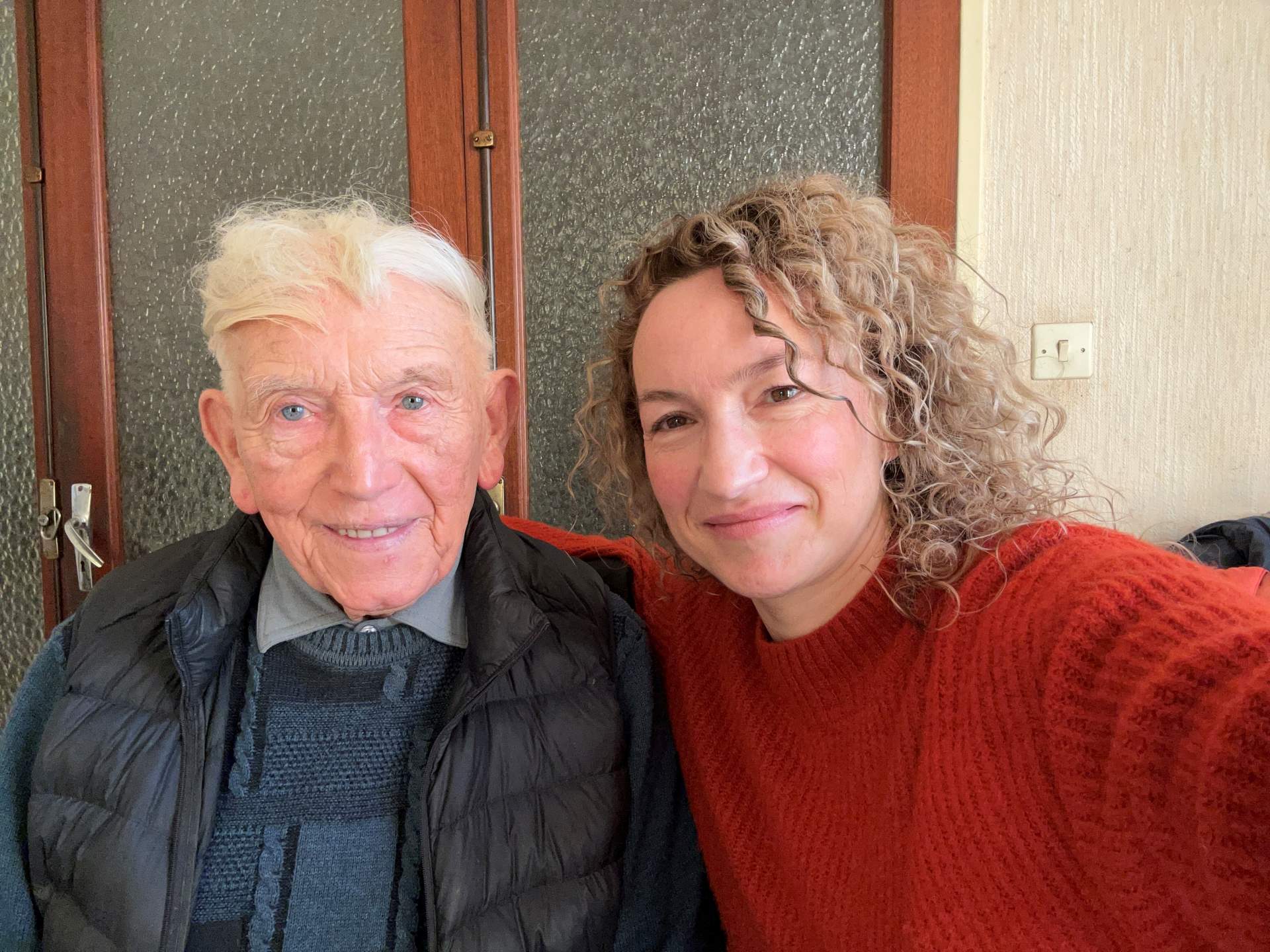 1er centenaire d’un usager d’XL Autonomie avec son accompagnante 